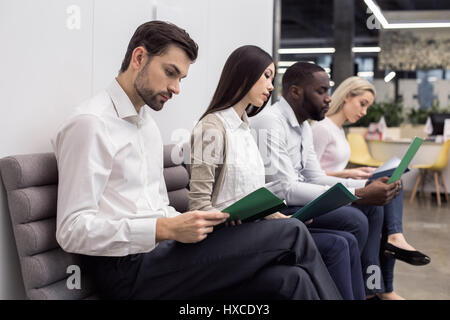 Personnes en attente d'un concept d'Entrevue d'emploi Banque D'Images