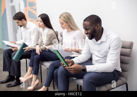 Personnes en attente d'un concept d'Entrevue d'emploi Banque D'Images