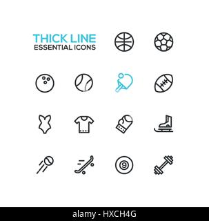 Types de sport - ligne icons set Illustration de Vecteur