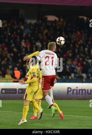 Cluj Napoca, Roumanie. Mar 26, 2017. L'Équipe nationale de football de la Roumanie joue un match contre le Danemark en Coupe du monde. Score final 0:0 Pal : Crédit Szilagyi Palko/Alamy Live News Banque D'Images