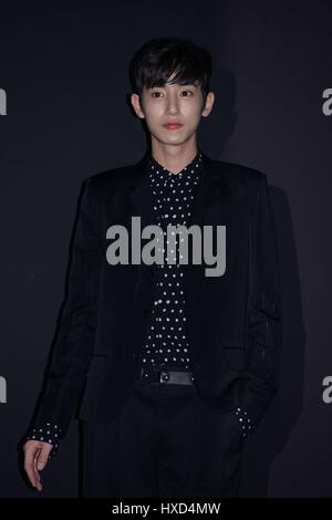 Séoul, Corée. Mar 27, 2017. Jung Woo-sung, Park hyungsik SooHyuk Lee et participer à la promotion de marque tenue à Séoul, Corée, le 27 mars, 2017.(La Chine et la Corée à l'homme) Credit : TopPhoto/Alamy Live News Banque D'Images