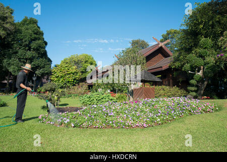 La Doi Tung Royal Villa dans le village de Doi Tung au nord de la ville de Chiang Rai dans le Nord de la Thaïlande. Banque D'Images