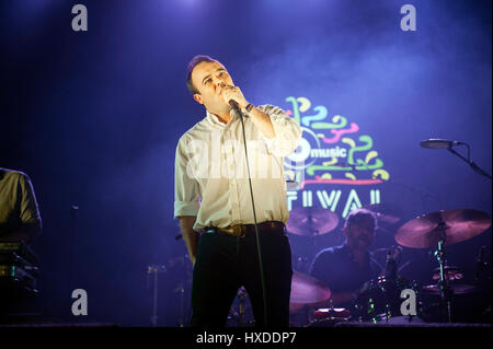 Samuel Singer de hareng le groupe américain à l'avenir remplir d'îles O2 Academy dans le cadre de la BBC Radio 6 Music Festival - Jour 1 le 24 mars 2017 à Glasgow, Royaume-Uni Banque D'Images