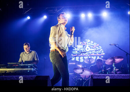 Samuel Singer de hareng le groupe américain à l'avenir remplir d'îles O2 Academy dans le cadre de la BBC Radio 6 Music Festival - Jour 1 le 24 mars 2017 à Glasgow, Royaume-Uni Banque D'Images