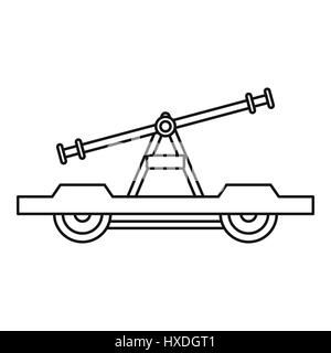 Alchimiste ou handcar, icône de style contour Illustration de Vecteur