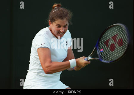 MONICA SELES WIMBLEDON 1999 22 juin 1999 Banque D'Images