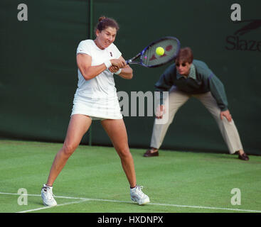 MONICA SELES WIMBLEDON 1999 22 juin 1999 Banque D'Images