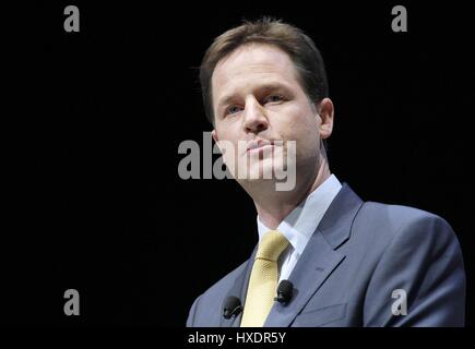 NICK CLEGG, leader des libéraux démocrates MP 20 septembre 2010, L'AAC LIVERPOOL ANGLETERRE Banque D'Images