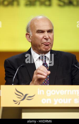 VINCE CABLE MP SECRÉTAIRE 19 Septembre 2011 L'ICC BIRMINGHAM ENGLAND Banque D'Images