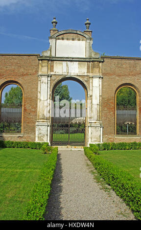 Palais de diamant, (Palazzo dei Diamanti), Back Arch Gate, Ferrara, Italie Banque D'Images