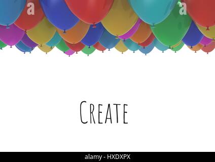 Digital composite de créer du texte avec les dessins graphiques Banque D'Images