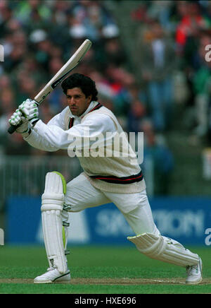 WASIM AKRAM LANCASHIRE CCC 25 Juin 1991 Banque D'Images