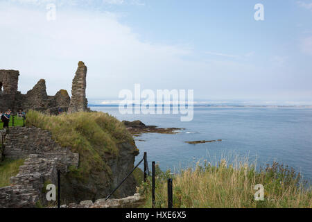 Vue depuis le château de Tantallon, North Berwick, Écosse Banque D'Images