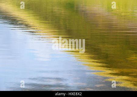 Reflets bleu et vert dans un loch écossais. L'Ecosse Banque D'Images