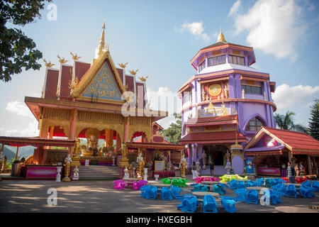 L'AESP wat doi wao dans la ville de Mae Sai en Thaïlande sur la frontière de la Thaïlande et le Myanmar dans le nord de la ville dans le nord de Chiang Rai en Thaïlande. Banque D'Images