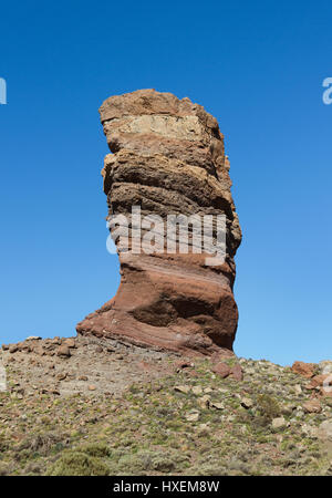 Doigt à côté du Volcan Teide à Tenerife, île des Canaries. Banque D'Images