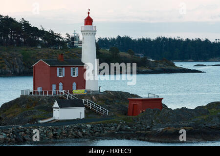 Le phare de Fisgard, Fort Rodd Hill, Victoria, C.-B. Banque D'Images