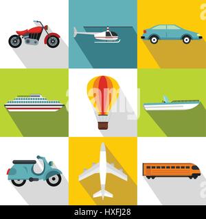 Kit de transport, style plat Illustration de Vecteur