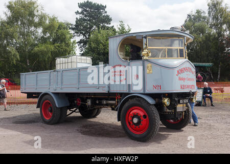 Sentinelles Super Camion à vapeur de 1928, BS9215, en montre au Quorn et Woodhouse cour marchandises sur le patrimoine Great Central Railway. Banque D'Images