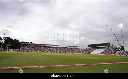 Un TEST DE CENDRES ÉCLAIRÉ L'ANGLETERRE V AUSTRALIE SWALEC Stadium de Cardiff au Pays de Galles SOPHIA GARDENS 11 Juillet 2009 Banque D'Images