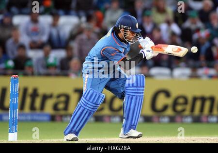 MS DHONI INDE ANGLETERRE NOTTINGHAM TRENT BRIDGE 10 Juin 2009 Banque D'Images