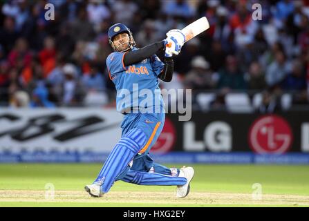 MS DHONI INDE ANGLETERRE NOTTINGHAM TRENT BRIDGE 10 Juin 2009 Banque D'Images