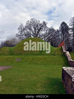 Site de la maison 'Leopard' dans l'ancien pavillon de chasse. Chatelherault Country Park, Ferniegair, Hamilton, South Lanarkshire, Écosse, Royaume-Uni Banque D'Images