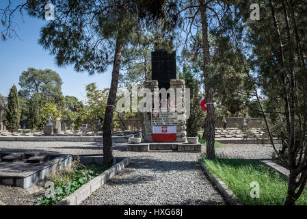 La partie polonaise de Doulab cimetière à Téhéran - La ville principale et la plus grande place de l'enterrement de réfugiés polonais en Iran, en période de WW2 Banque D'Images