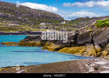 La baie de Derrynane, à proximité Callantsoog, Iveragh, comté de Kerry, Irlande Banque D'Images