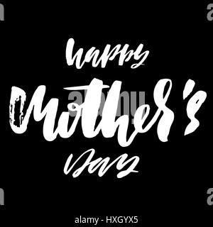 Happy Mother's Day carte de vœux. Lettres manuscrites. Inscription calligraphie vecteur. Illustration de Vecteur