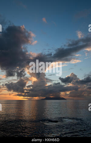 Vor Sonnenuntergang Mahé, Seychelles, Indischer Ozean Banque D'Images