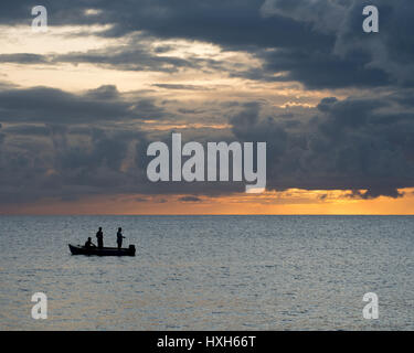 Vor Sonnenuntergang Mahé, Seychelles, Indischer Ozean Banque D'Images