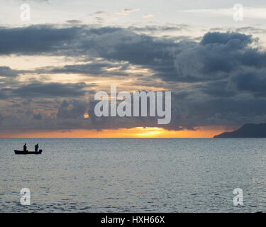 Vor Sonnenuntergang Mahé, Seychelles, Indischer Ozean Banque D'Images