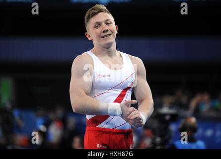 Nil WILSON DES ÉPREUVES DE GYMNASTIQUE GYMNASTIQUE HOMMES SECC GLASGOW ECOSSE HYDRO 28 Juillet 2014 Banque D'Images