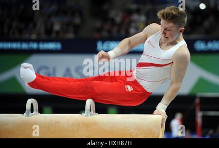 Nil WILSON DES ÉPREUVES DE GYMNASTIQUE GYMNASTIQUE HOMMES SECC GLASGOW ECOSSE HYDRO 28 Juillet 2014 Banque D'Images