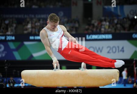 Nil WILSON DES ÉPREUVES DE GYMNASTIQUE GYMNASTIQUE HOMMES SECC GLASGOW ECOSSE HYDRO 28 Juillet 2014 Banque D'Images