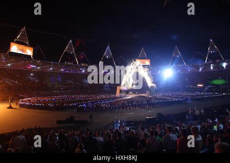 Vue générale du Stade Olympique JEUX OLYMPIQUES JEUX OLYMPIQUES DE CLÔTURE CÉRÉMONIE DE CLÔTURE STRATFORD Londres Angleterre 12 Août 2012 Banque D'Images