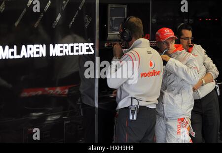 L'équipe de Heikki KOVALAINEN MCAREN MERCEDES SPA-FRANCORCHAMPS BELGIQUE 05 Septembre 2008 Banque D'Images