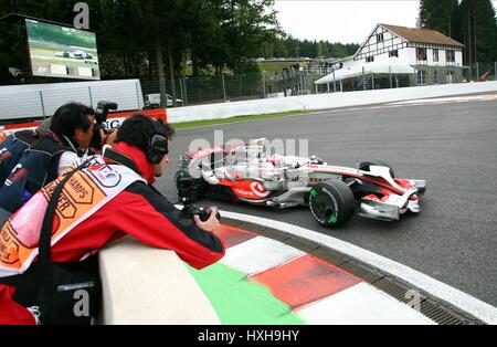 L'équipe de Heikki KOVALAINEN MCLAREN SPA-FRANCORCHAMPS BELGIQUE 05 Septembre 2008 Banque D'Images