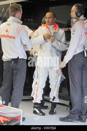 L'ÉQUIPE MCLAREN LEWIS HAMILTON SPA-FRANCORCHAMPS BELGIQUE 05 Septembre 2008 Banque D'Images