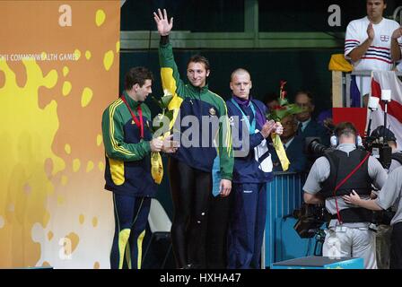 IAN THORPE AUSTRALIE MANCHESTER EN ANGLETERRE 30 Juillet 2002 Banque D'Images