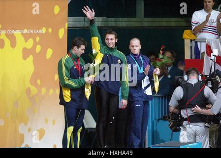 IAN THORPE AUSTRALIE MANCHESTER EN ANGLETERRE 30 Juillet 2002 Banque D'Images