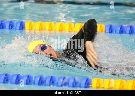 IAN THORPE AUSTRALIE MANCHESTER EN ANGLETERRE 30 Juillet 2002 Banque D'Images