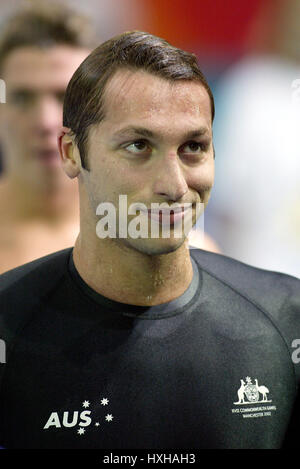 IAN THORPE AUSTRALIE MANCHESTER EN ANGLETERRE 30 Juillet 2002 Banque D'Images