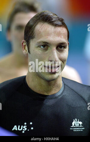 IAN THORPE AUSTRALIE MANCHESTER EN ANGLETERRE 30 Juillet 2002 Banque D'Images