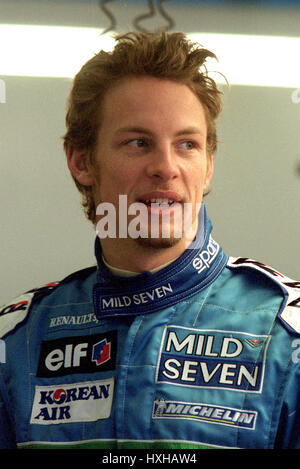 JENSON BUTTON BENETTON RENAULT à Silverstone SILVERSTONE ANGLETERRE 21 Février 2001 Banque D'Images