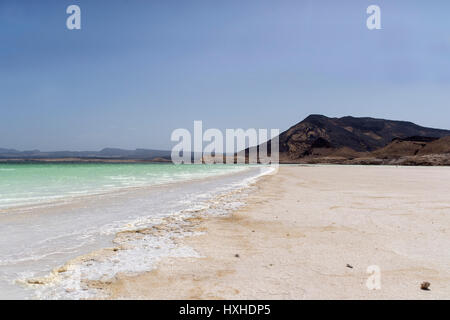 Le lac Assal (lac Salé), Djibouti Banque D'Images