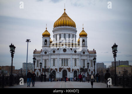 La Cathédrale du Christ Sauveur à Moscou Banque D'Images