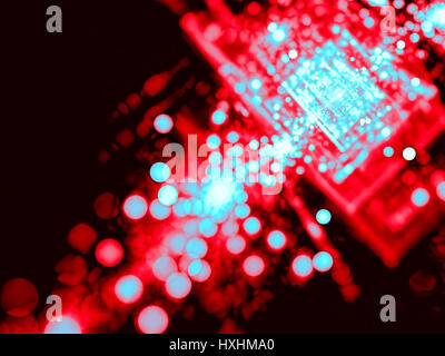 Blur - bulles de la technologie numérique abstrait image générée Banque D'Images