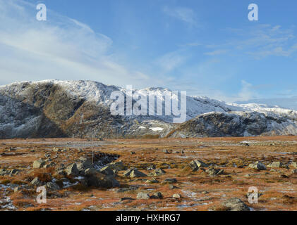 Montagnes aux sommets enneigés en Norvège, Jotunheimen Banque D'Images